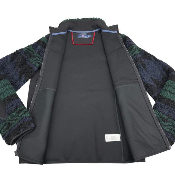 VINEYARD VINES Men's Sherpa Fleece Full-Zip Jacket Sz XS Tonal Nordic - Picture 5 of 6